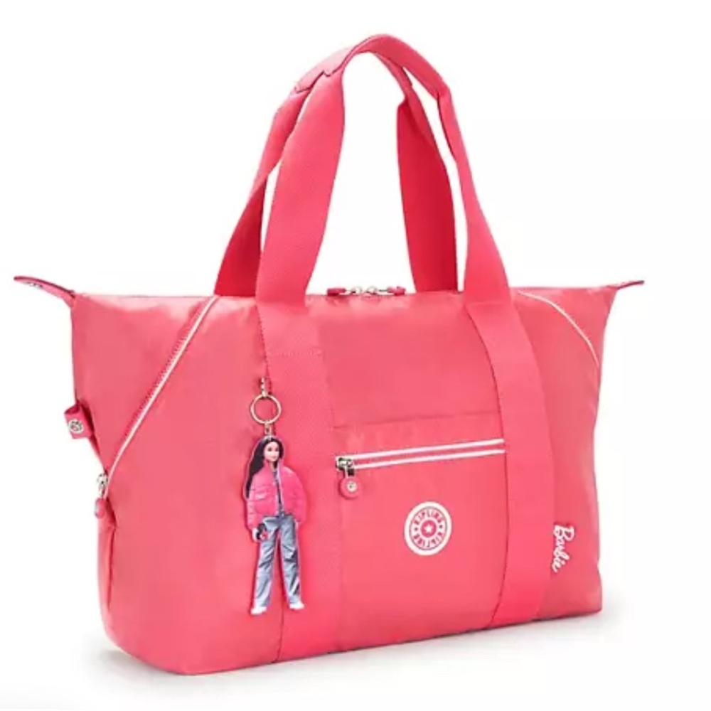 Kipling Lively Pink Sporty Barbie Tote Bag